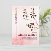 Waterverf tak en maan Japandi vrijgezellenfeest Kaart (Staand voorkant)