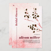 Waterverf tak en maan Japandi vrijgezellenfeest Kaart (Voorkant / Achterkant)