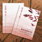 Waterverf tak gradiënt Japandi bruiloft Kaart