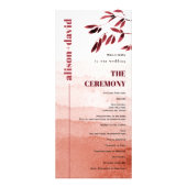 Waterverf tak minimal Japandi bruiloft programma (Voorkant)