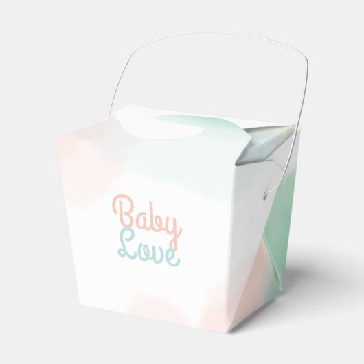 Waterverf Take Out Box - Pas uw bericht aan Bedankdoosjes (Voorkant Zijde)