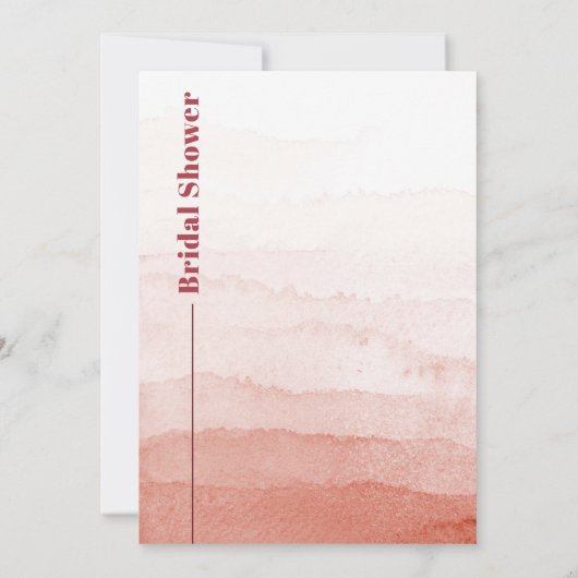 Waterverf takgradiënt Japandi vrijgezellenfeest Kaart (Achterkant)