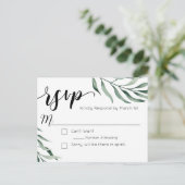 Waterverf takken bruiloft Briefkaart RSVP (Staand voorkant)