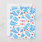 Waterverf takken en bloemen Pasen Kaart (Voorkant)