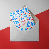 Waterverf takken en bloemen Pasen Kaart