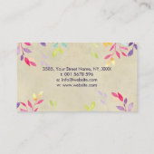 Waterverf takken op papier visitekaartje (Achterkant)