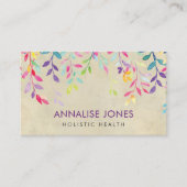 Waterverf takken op papier visitekaartje (Voorkant)