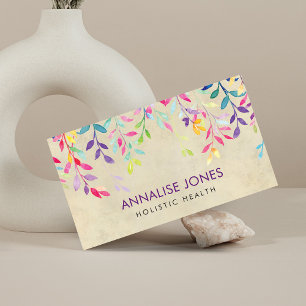 Waterverf takken op  papier visitekaartje