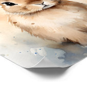 Waterverf Tan Baby Konijnenkwekerij Poster (Hoek)