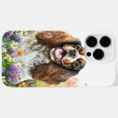 Waterverf TAN WHITE SPRINGER SPANIEL Case-Mate iPhone Case (Achterkant (horizontaal))