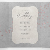 waterverf tandem bike met harten bruiloft drieluik uitnodiging (Binnenkant midden)