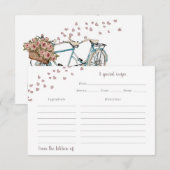 waterverf tandem bike recept card bedankkaart (Voorkant / Achterkant)