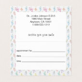 Waterverf Tanden Tandheelkundige Afspraakherinneri Visitekaartje (Binnenkant ongevouwen)