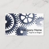 Waterverf tandwielen visitekaartje (Achterkant)