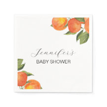 Waterverf Tangerine Cocktail servet