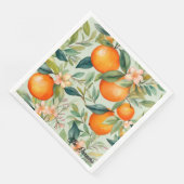 Waterverf Tangerine Sinaasappel Servet (Hoek)