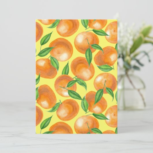 Waterverf tangerines (Staand voorkant)