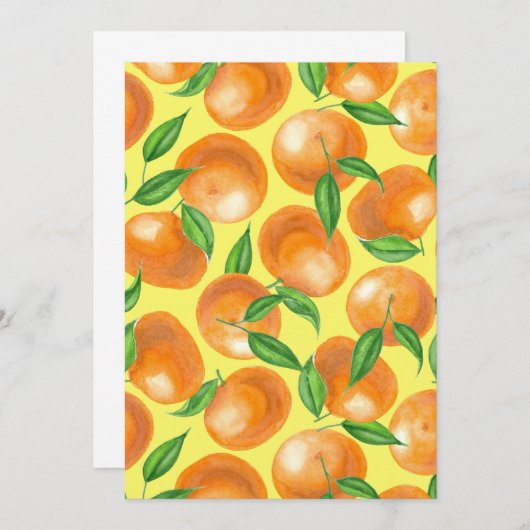 Waterverf tangerines (Voorkant / Achterkant)