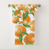 Waterverf tangerines bad handdoek (Insitu)