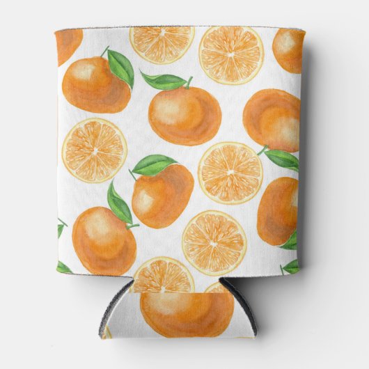 Waterverf tangerines blikjeskoeler (Voorkant)