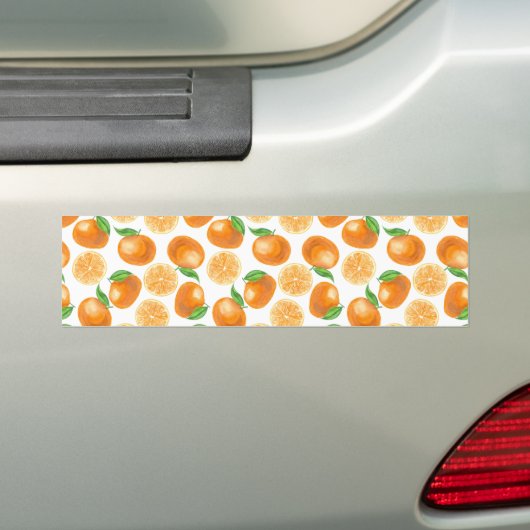 Waterverf tangerines bumpersticker (Op auto)