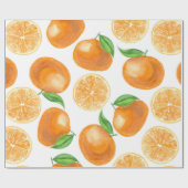 Waterverf tangerines cadeaupapier (Vlak)