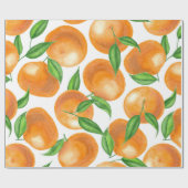 Waterverf tangerines cadeaupapier (Vlak)