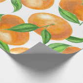 Waterverf tangerines cadeaupapier (Hoek)