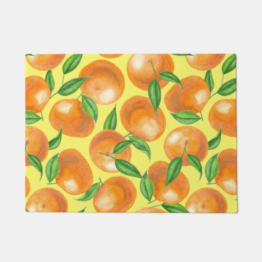Waterverf tangerines deurmat (Voorkant)