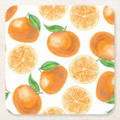 Waterverf tangerines kartonnen onderzetters (Voorkant)