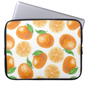 Waterverf tangerines laptop sleeve