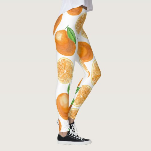 Waterverf tangerines leggings (Rechts)