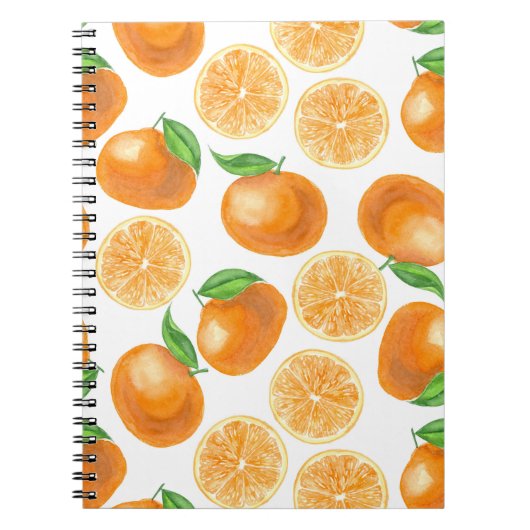 Waterverf tangerines notitieboek (Voorkant)