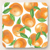 Waterverf tangerines onderzetter (Voorkant)