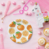 Waterverf tangerines papieren bordje (Feest)