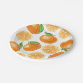 Waterverf tangerines papieren bordje (Gekanteld)