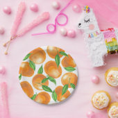 Waterverf tangerines papieren bordje (Feest)