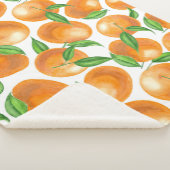 Waterverf tangerines sherpa deken (3/4)