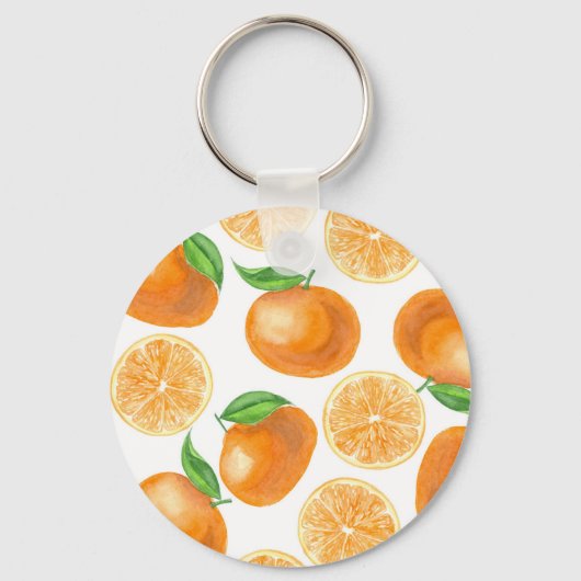 Waterverf tangerines sleutelhanger (Voorkant)