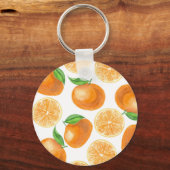 Waterverf tangerines sleutelhanger (Voorkant)