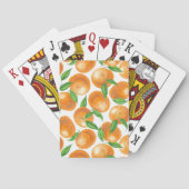 Waterverf tangerines speelkaarten (Achterkant)