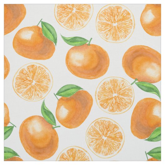 Waterverf tangerines stof (Swatch)