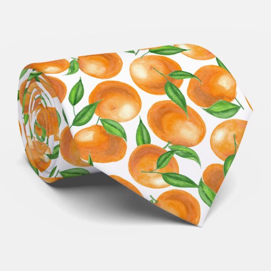 Waterverf tangerines stropdas (Opgerold)