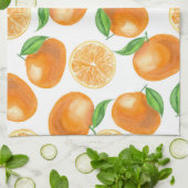 Waterverf tangerines theedoek (Gevouwen)