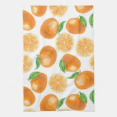 Waterverf tangerines theedoek (Verticaal)