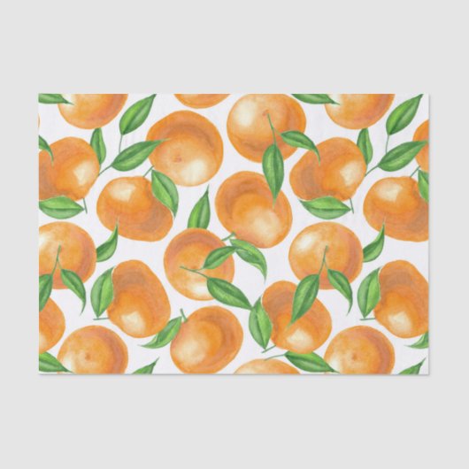 Waterverf tangerines tissuepapier (Voorkant)