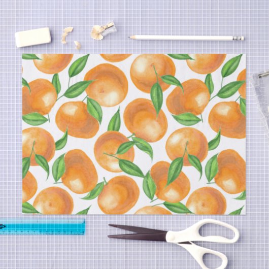 Waterverf tangerines tissuepapier (Craft)