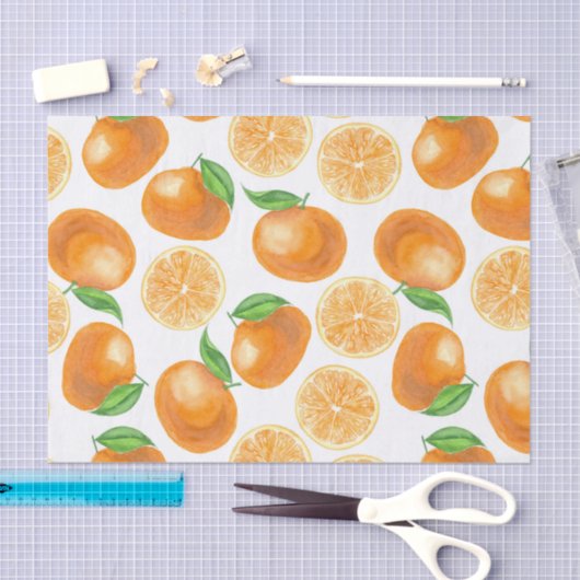 Waterverf tangerines tissuepapier (Craft)