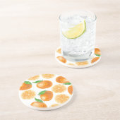 Waterverf tangerines zandsteen onderzetter (Zijkant)