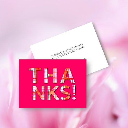 Waterverf Tartan Plaid Pinks Pattern Bedankt